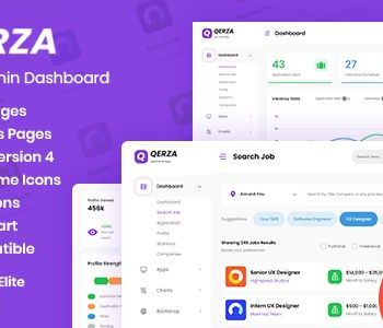 Qerza - Job Portal Laravel Admin Dashboard Template