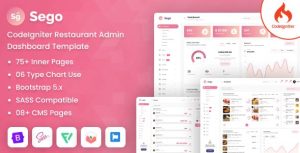 Sego - Codeigniter Restaurant Admin Dashboard Template