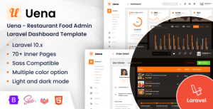 Uena - Restaurant Food Laravel Admin Dashboard Template