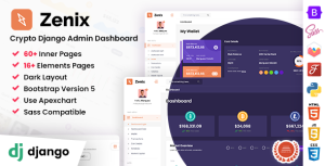 Zenix - Crypto Django Admin Dashboard
